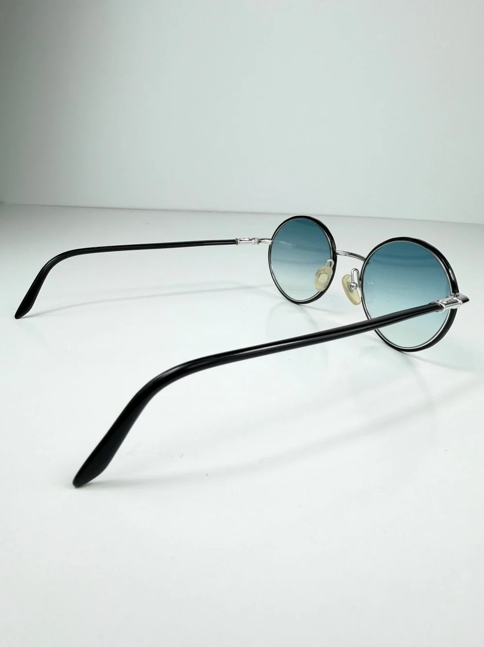 Vintage Christian Dior 2057 79D Sunglasses Custom Teal Mirror Oval Monsieur Set